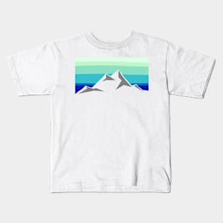 mountain in blues Kids T-Shirt